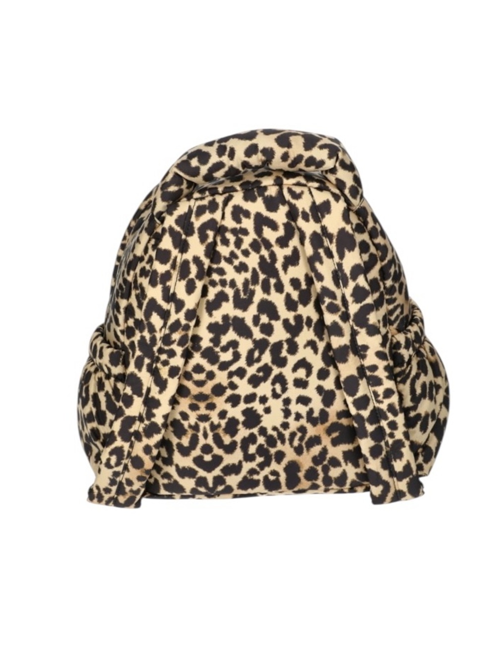 No Boundaries Leopard Print Hand Free Puffy Backpack - Black and Tan - Picture 3 of 11